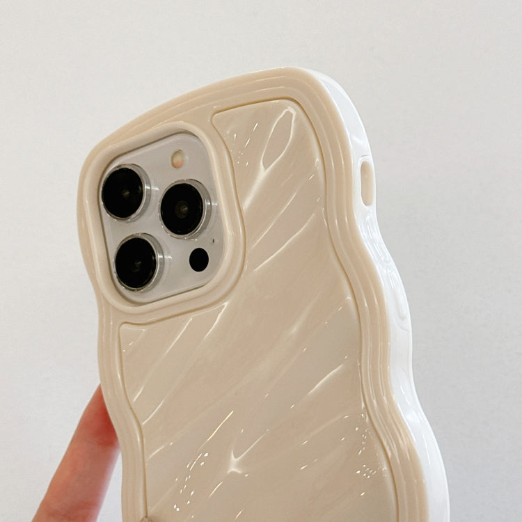 For iPhone 15 Pro Solid Color Waves PC Hybrid TPU Phone Case(Pink) - HoMEdemic™ 