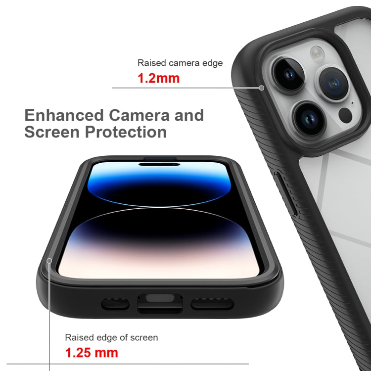 For iPhone 15 Pro Starry Sky Solid Color Series PC + TPU Phone Case with PET Film(Sky Blue) - HoMEdemic™ 