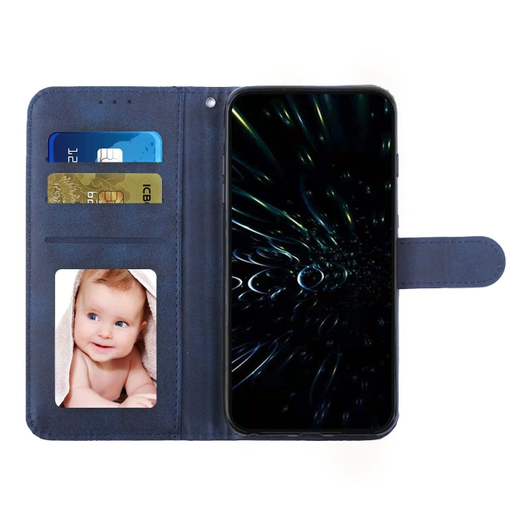 For iPhone 15 Pro Stitching Calf Texture Buckle Leather Phone Case(Blue) - HoMEdemic™ 