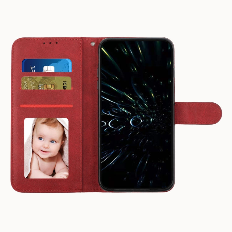 For iPhone 15 Pro Stitching Calf Texture Buckle Leather Phone Case(Red) - HoMEdemic™ 