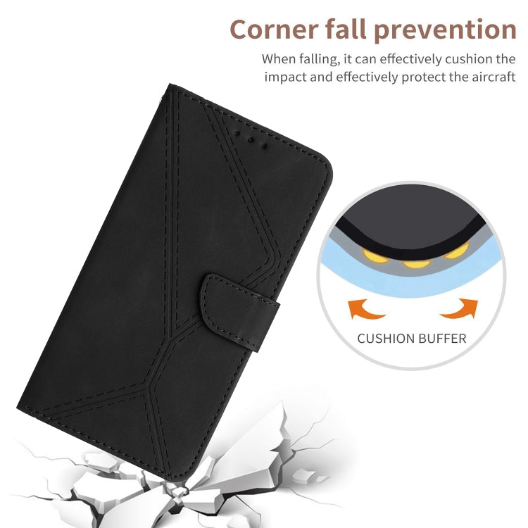 For iPhone 15 Pro Stitching Embossed Leather Phone Case(Black) - HoMEdemic™ 