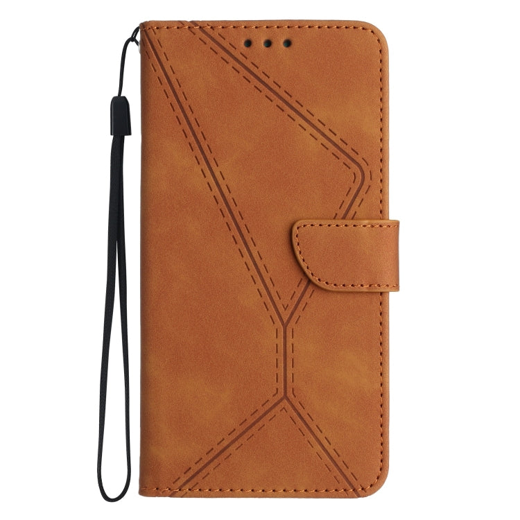 For iPhone 15 Pro Stitching Embossed Leather Phone Case(Brown) - HoMEdemic™ 