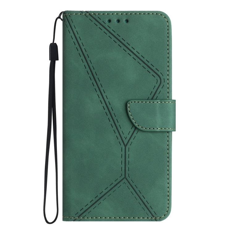 For iPhone 15 Pro Stitching Embossed Leather Phone Case(Green) - HoMEdemic™ 