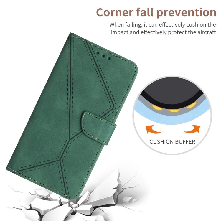 For iPhone 15 Pro Stitching Embossed Leather Phone Case(Green) - HoMEdemic™ 