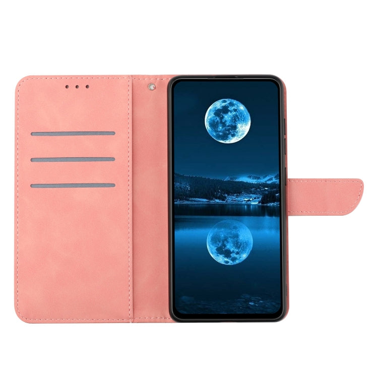 For iPhone 15 Pro Stitching Embossed Leather Phone Case(Pink) - HoMEdemic™ 