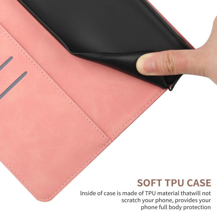 For iPhone 15 Pro Stitching Embossed Leather Phone Case(Pink) - HoMEdemic™ 