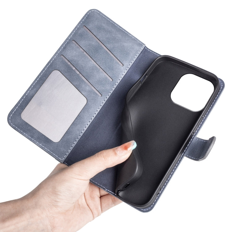 For iPhone 15 Pro Stitching Horizontal Flip Leather Phone Case(Blue) - HoMEdemic™ 