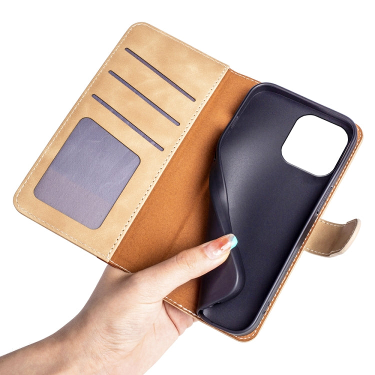 For iPhone 15 Pro Stitching Horizontal Flip Leather Phone Case(Yellow) - HoMEdemic™ 