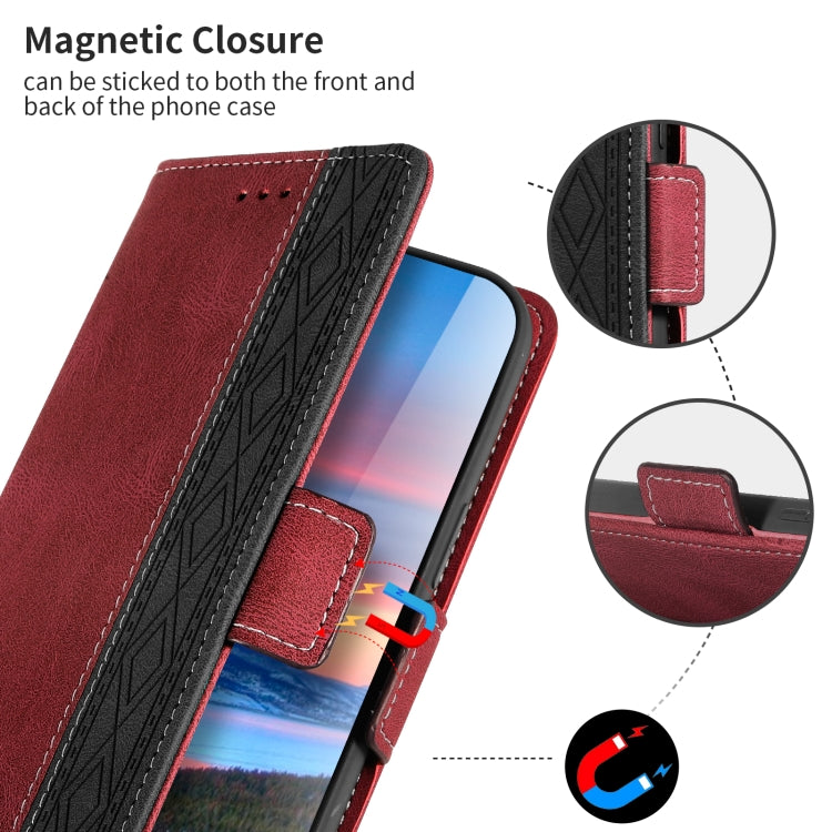 For iPhone 15 Pro Stitching Side-Magnetic RFID Leather Phone Case(Red) - HoMEdemic™ 