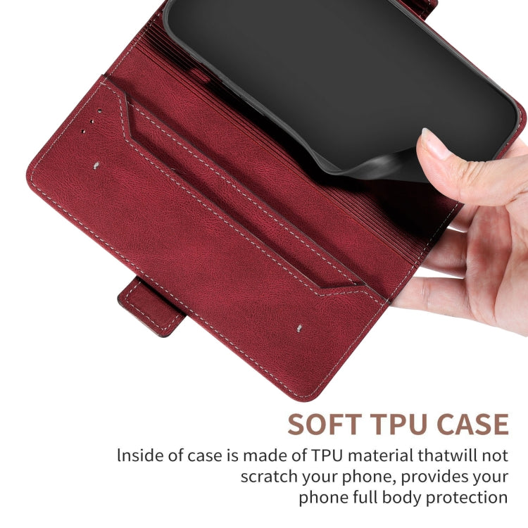 For iPhone 15 Pro Stitching Side-Magnetic RFID Leather Phone Case(Red) - HoMEdemic™ 
