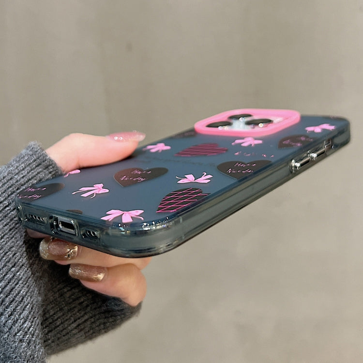 For iPhone 15 Pro Sweet Cool Bow PC Phone Case(Love Heart) - HoMEdemic™ 