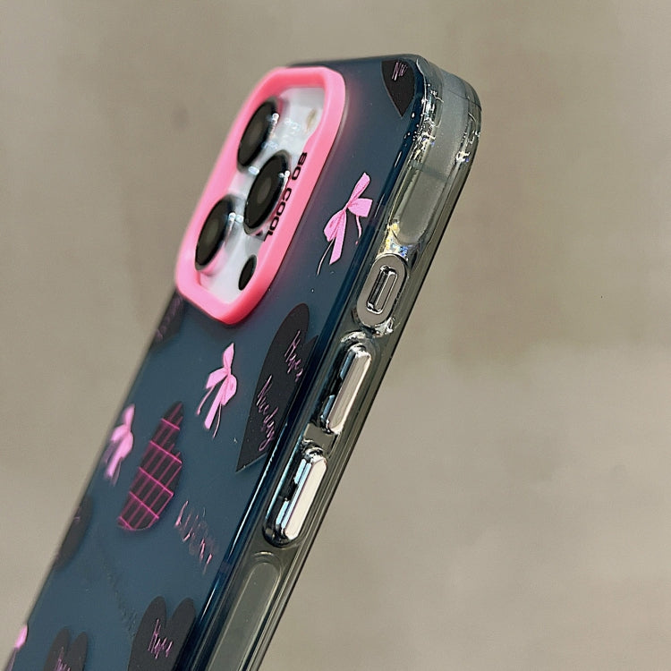 For iPhone 15 Pro Sweet Cool Bow PC Phone Case(Love Heart) - HoMEdemic™ 