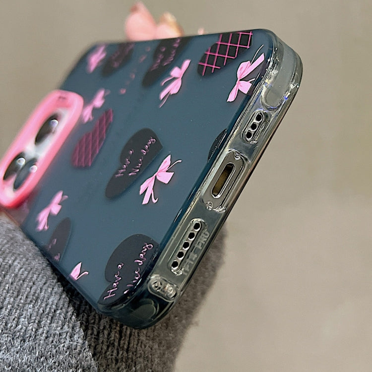 For iPhone 15 Pro Sweet Cool Bow PC Phone Case(Love Heart) - HoMEdemic™ 