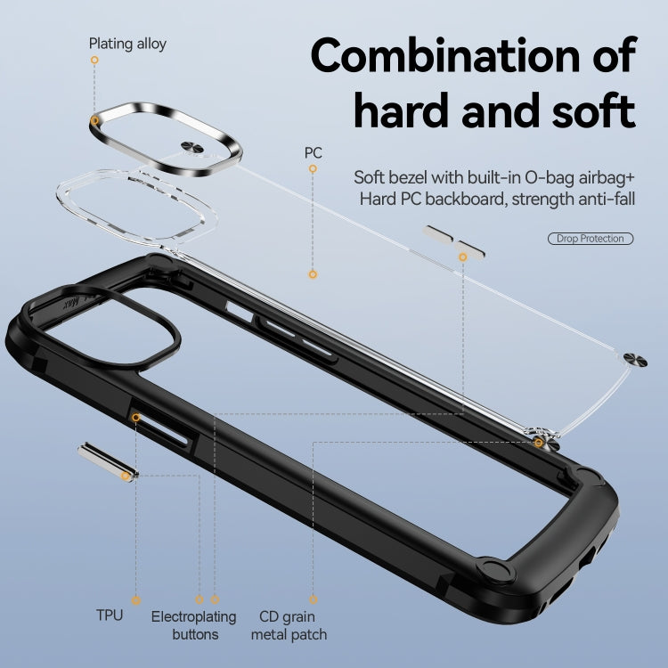 For iPhone 15 Pro TPU + PC Lens Protection Phone Case(Black) - HoMEdemic™ 