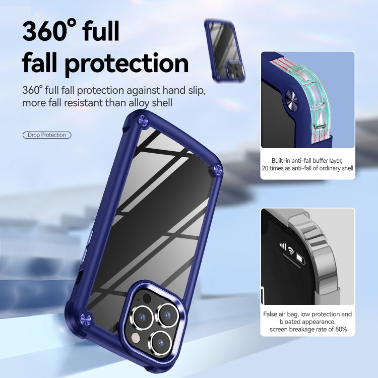 For iPhone 15 Pro TPU + PC Lens Protection Phone Case(Blue) - HoMEdemic™ 