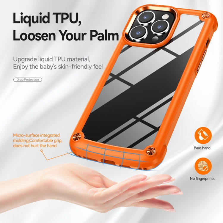 For iPhone 15 Pro TPU + PC Lens Protection Phone Case(Orange) - HoMEdemic™ 