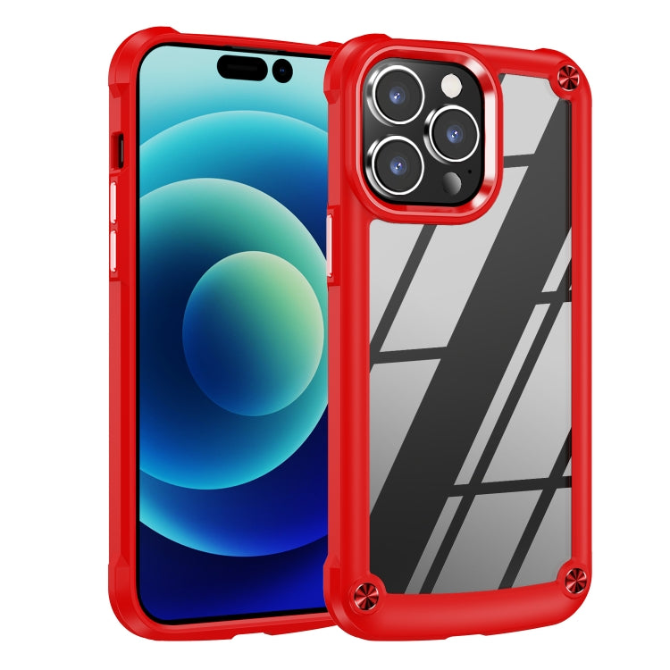 For iPhone 15 Pro TPU + PC Lens Protection Phone Case(Red) - HoMEdemic™ 