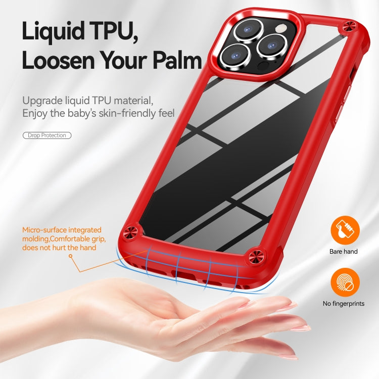 For iPhone 15 Pro TPU + PC Lens Protection Phone Case(Red) - HoMEdemic™ 