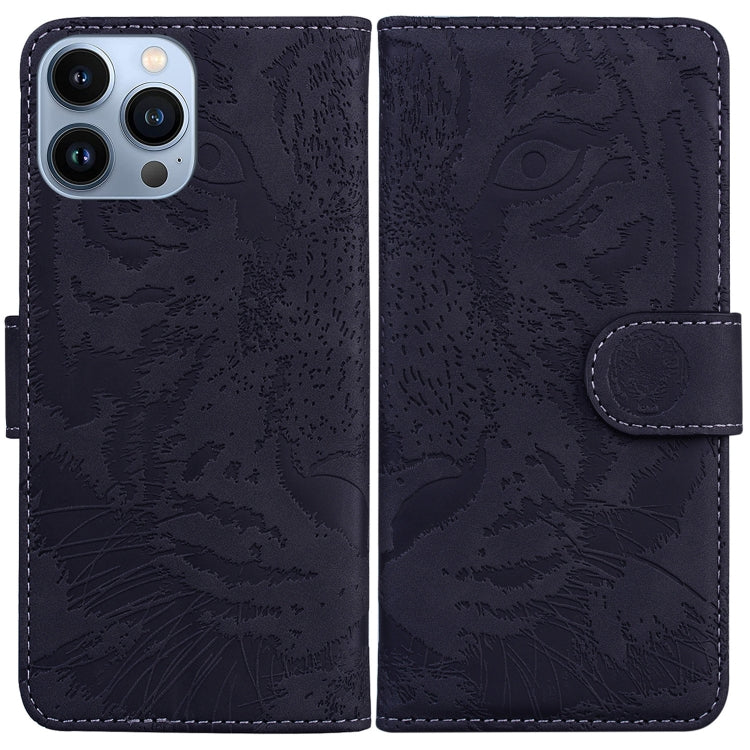 For iPhone 15 Pro Tiger Embossing Pattern Leather Phone Case(Black) - HoMEdemic™ 