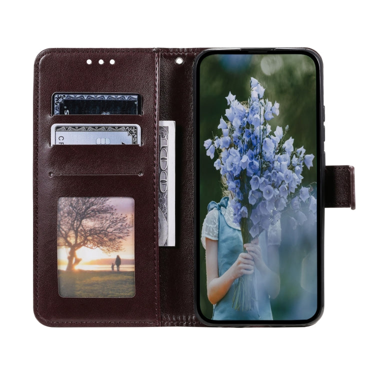 For iPhone 15 Pro Totem Flower Embossed Leather Phone Case(Brown) - HoMEdemic™ 