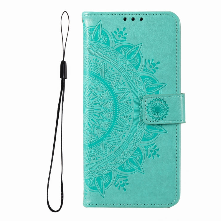 For iPhone 15 Pro Totem Flower Embossed Leather Phone Case(Green) - HoMEdemic™ 