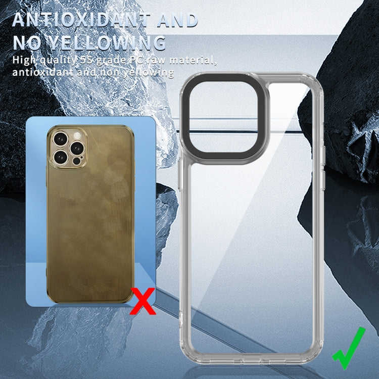 For iPhone 15 Pro Transparent Acrylic + TPU Shockproof Phone Case(Transparent Black) - HoMEdemic™ 