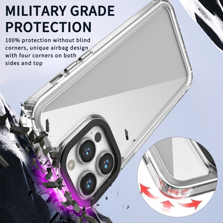 For iPhone 15 Pro Transparent Acrylic + TPU Shockproof Phone Case(Transparent Black) - HoMEdemic™ 
