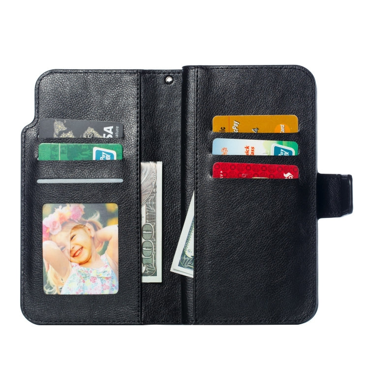 For iPhone 15 Pro Tri-Fold 9-Card Wallets Leather Phone Case(Black) - HoMEdemic™ 