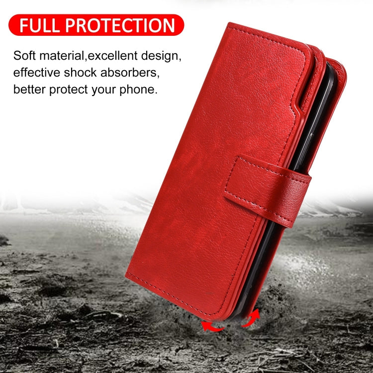 For iPhone 15 Pro Tri-Fold 9-Card Wallets Leather Phone Case(Red) - HoMEdemic™ 
