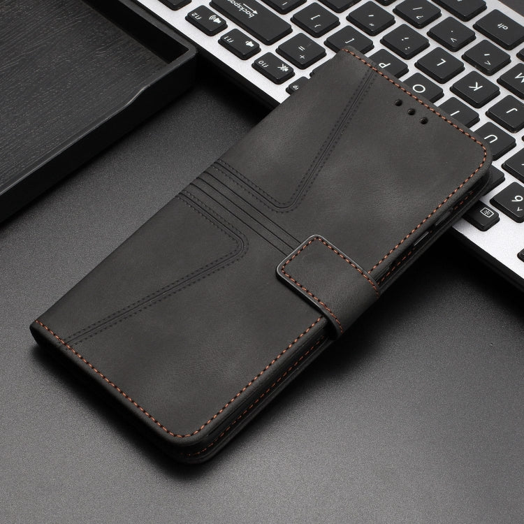 For iPhone 15 Pro Triangle Solid Color Leather Phone Case(Black) - HoMEdemic™ 