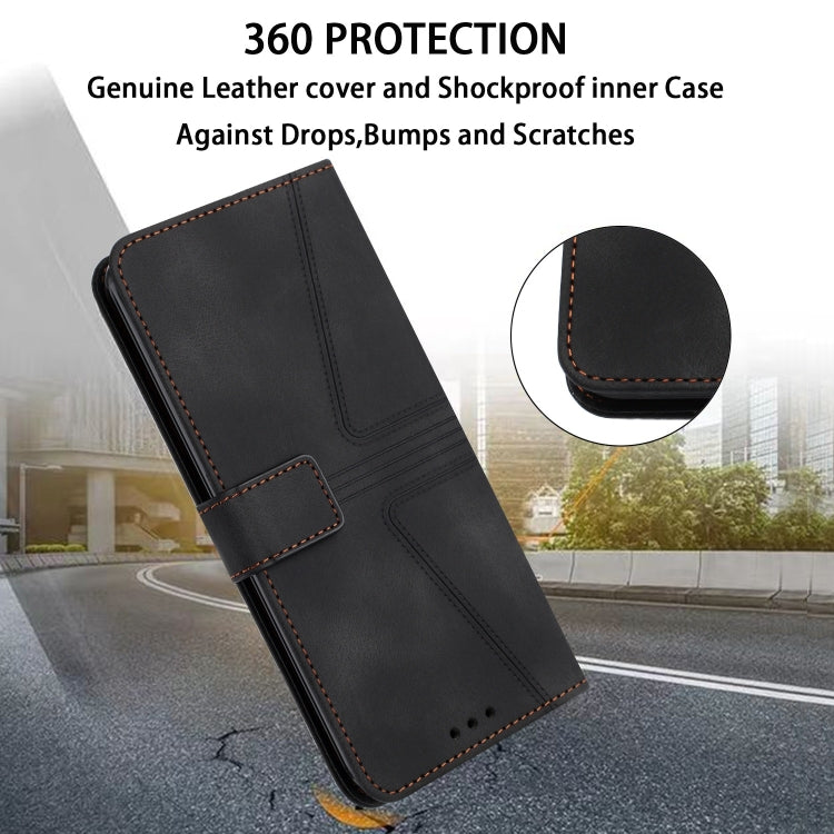 For iPhone 15 Pro Triangle Solid Color Leather Phone Case(Black) - HoMEdemic™ 