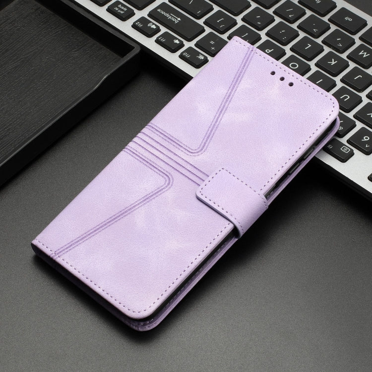 For iPhone 15 Pro Triangle Solid Color Leather Phone Case(Purple) - HoMEdemic™ 