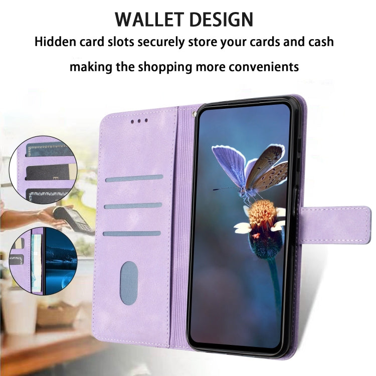For iPhone 15 Pro Triangle Solid Color Leather Phone Case(Purple) - HoMEdemic™ 