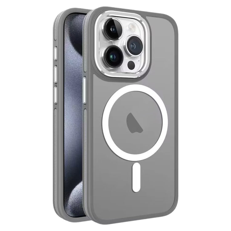 For iPhone 15 Pro Two-color Frosted MagSafe Magnetic Phone Case(Grey) - HoMEdemic™ 