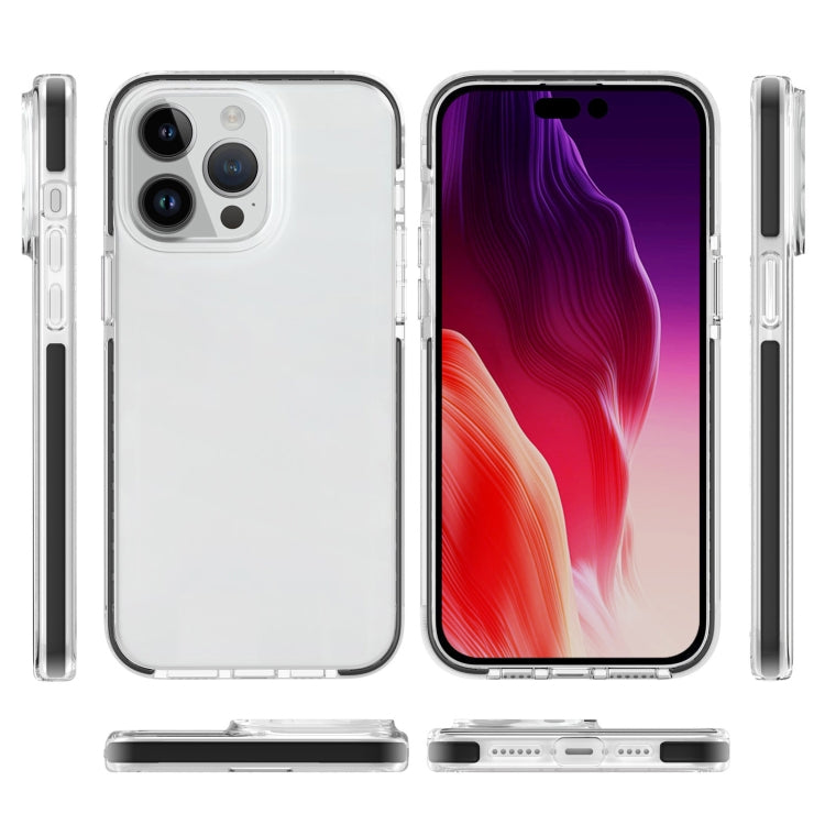 For iPhone 15 Pro Two-color Shockproof High Transparency TPU Phone Case(Black) - HoMEdemic™ 
