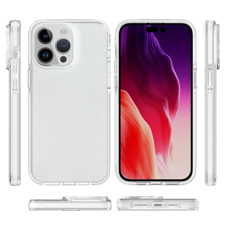 For iPhone 15 Pro Two-color Shockproof High Transparency TPU Phone Case(White) - HoMEdemic™ 