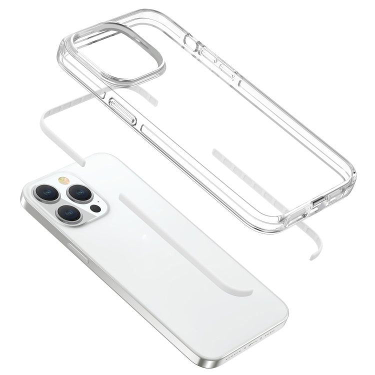For iPhone 15 Pro Two-color Shockproof High Transparency TPU Phone Case(White) - HoMEdemic™ 