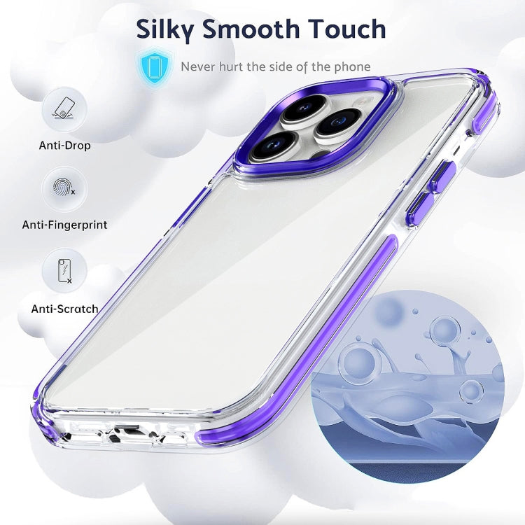 For iPhone 15 Pro Two-color TPU Transparent PC Shockproof Phone Case(Orange) - HoMEdemic™ 