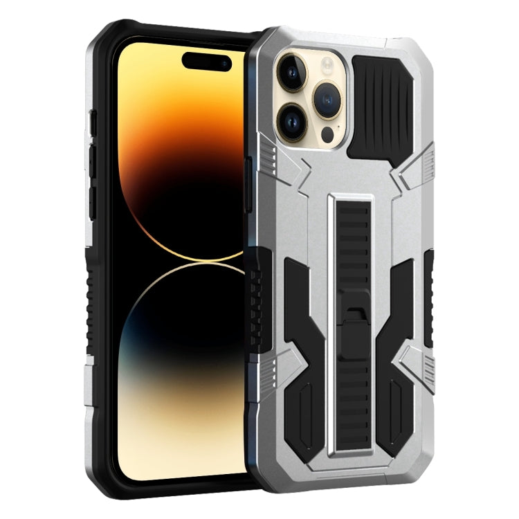 For iPhone 15 Pro Vanguard Warrior All Inclusive Double-color Phone Case(Silver) - HoMEdemic™ 