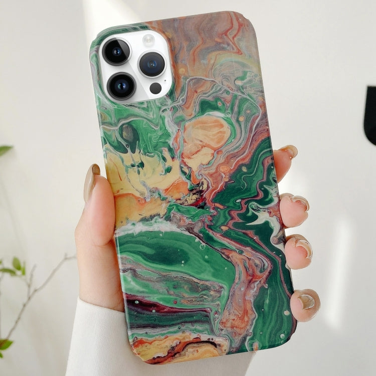 For iPhone 15 Pro Varnishing Water Stick PC Phone Case(Waves) - HoMEdemic™ 