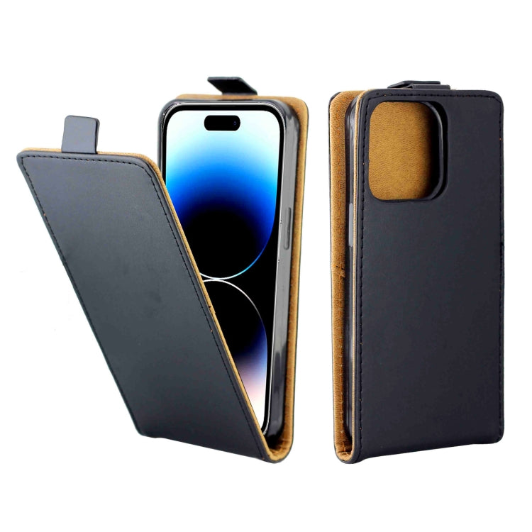 For iPhone 15 Pro Vertical Flip Leather Phone Case with Card Slot(Black) - HoMEdemic™ 