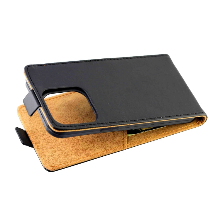For iPhone 15 Pro Vertical Flip Leather Phone Case with Card Slot(Black) - HoMEdemic™ 
