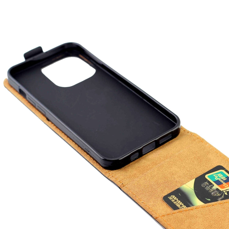 For iPhone 15 Pro Vertical Flip Leather Phone Case with Card Slot(Black) - HoMEdemic™ 