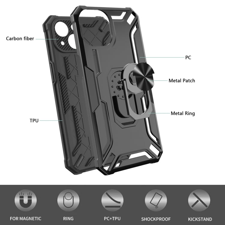 For iPhone 15 Pro Warship Armor 2 in 1 Shockproof Phone Case(Royal Blue) - HoMEdemic™ 