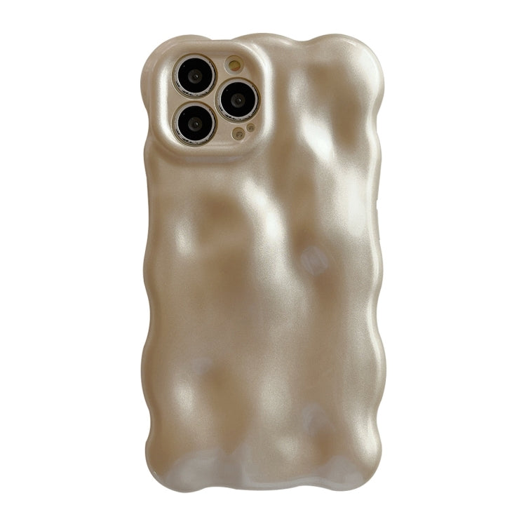 For iPhone 15 Pro Wave Bubbles TPU Phone Case(Champagne Gold) - HoMEdemic™ 