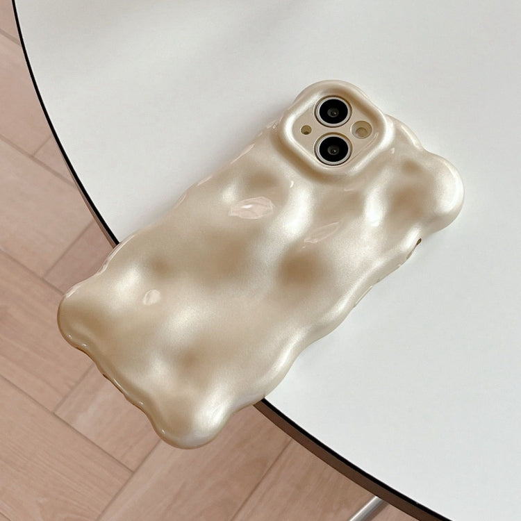 For iPhone 15 Pro Wave Bubbles TPU Phone Case(Champagne Gold) - HoMEdemic™ 