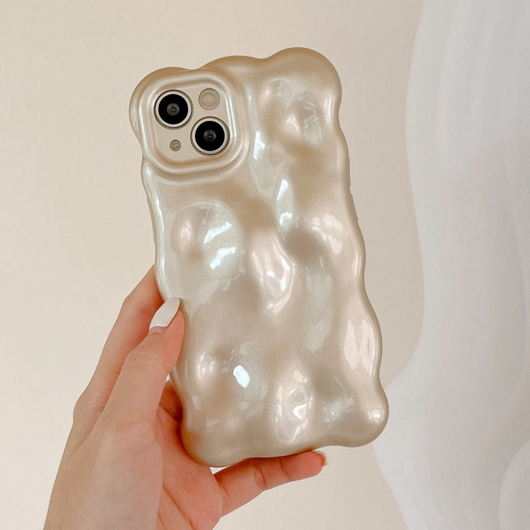 For iPhone 15 Pro Wave Bubbles TPU Phone Case(Champagne Gold) - HoMEdemic™ 