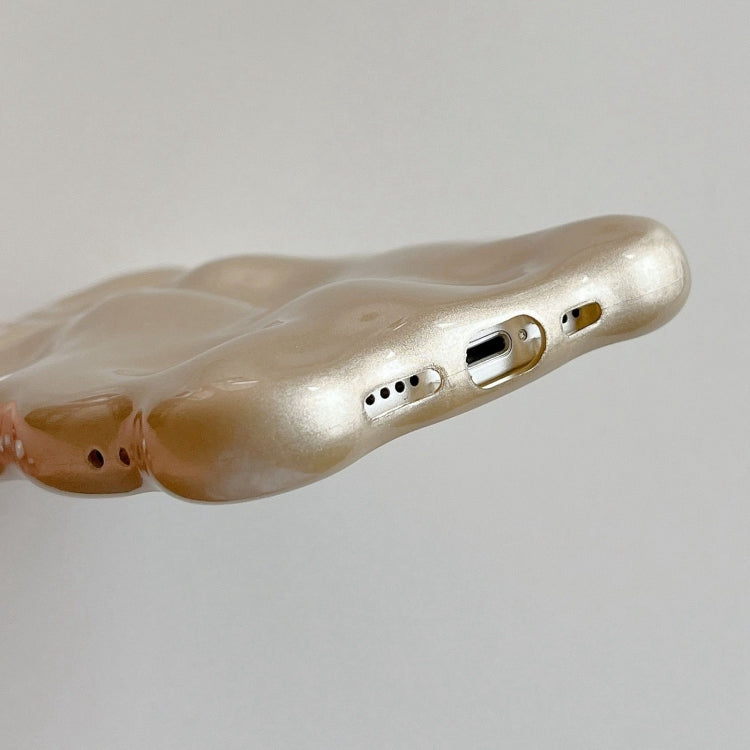 For iPhone 15 Pro Wave Bubbles TPU Phone Case(Champagne Gold) - HoMEdemic™ 