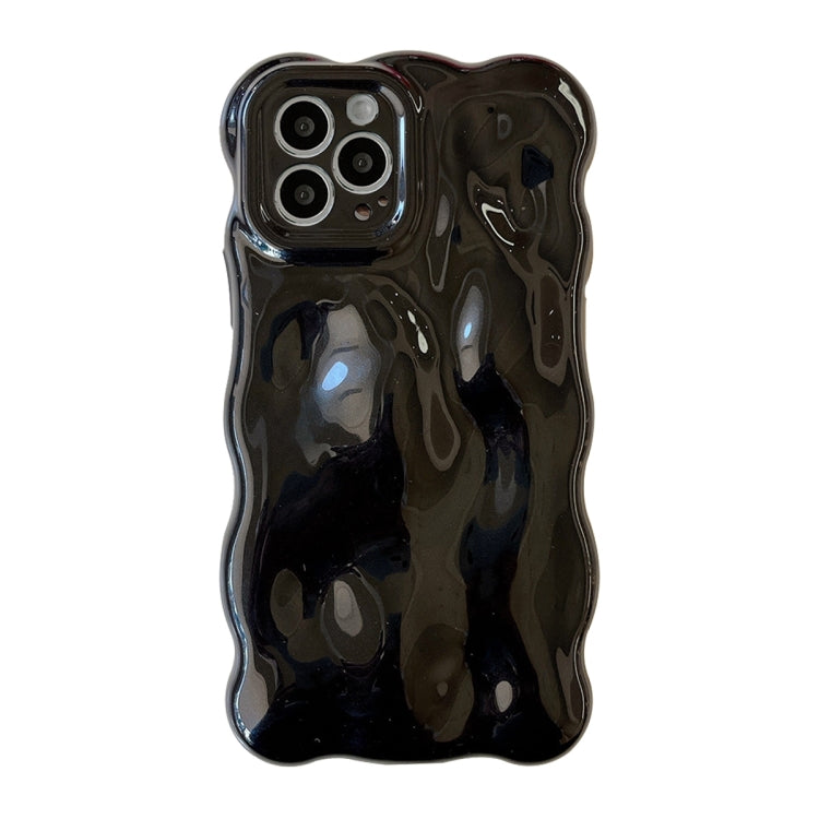 For iPhone 15 Pro Wave Bubbles TPU Phone Case(Pearlescent Black) - HoMEdemic™ 