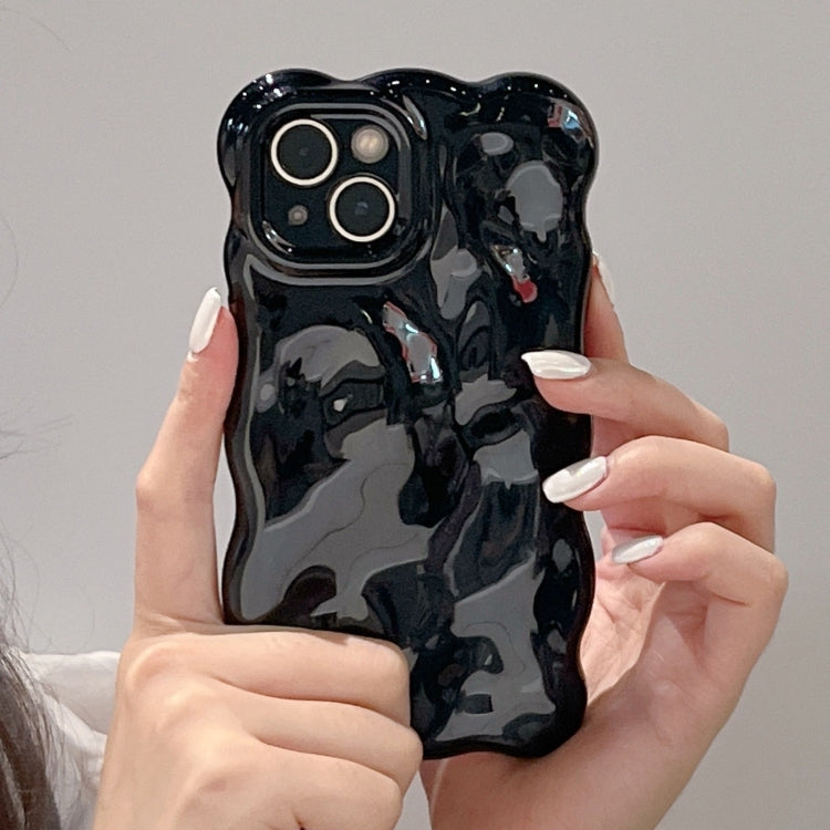 For iPhone 15 Pro Wave Bubbles TPU Phone Case(Pearlescent Black) - HoMEdemic™ 